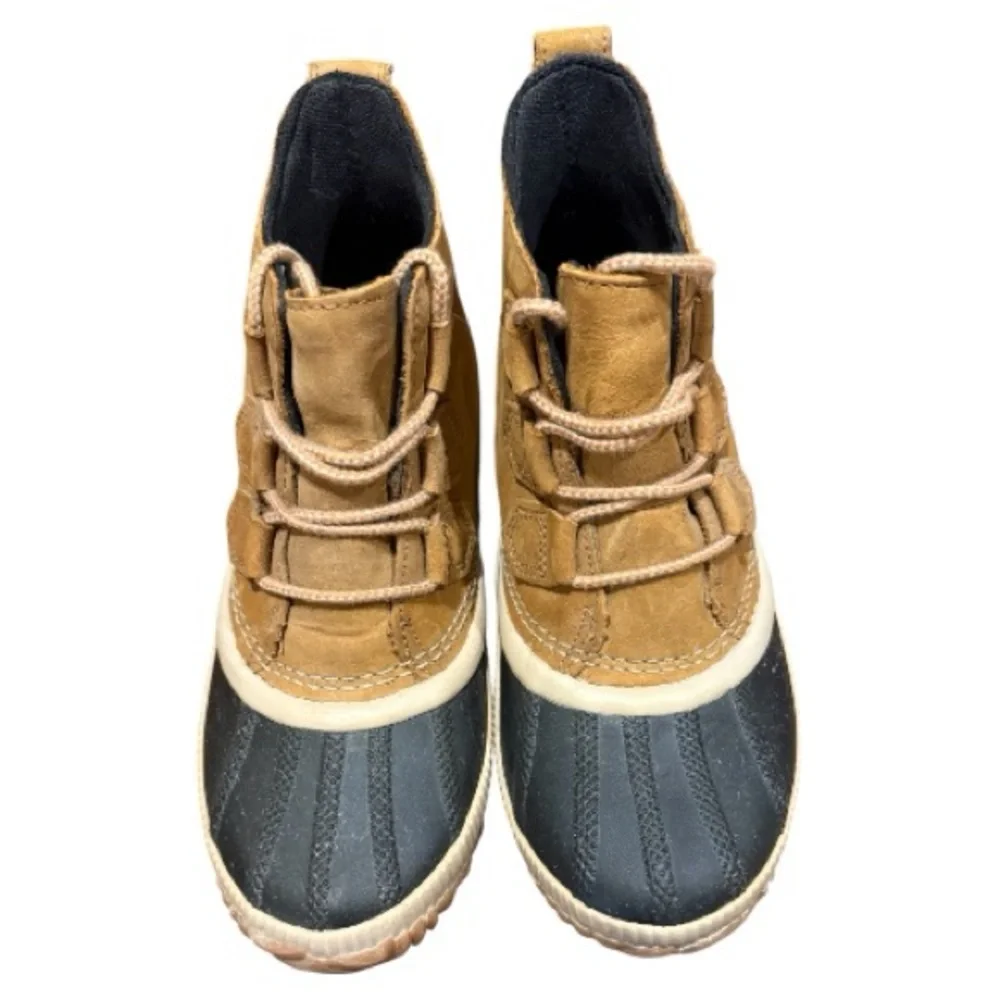 SOREL Cheyanne II Waterproof Duck Boots Tan & Black | NWOT | Size 6.5 - Picture 1 of 4